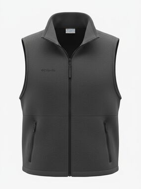 Columbia Men's Dark Gray Full-Zip Fleece Vest